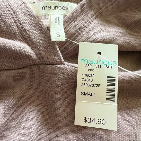 NWT Peplum Mauve Hoodie - Picture 4 of 4